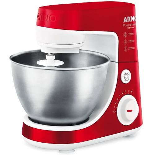 Batedeira Arno Planetária Deluxe 300w 8 Velocidades Inox